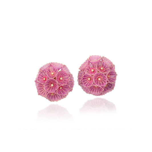 Lilac & Pink Horse Mane Diamond Earrings