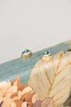 Hydrangea Sky Topaz Marquetry Clutch