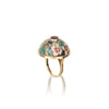 Iolite Hydrangea Marquetry Ring
