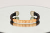 Green Marquetry Rattan Cuff Bracelet