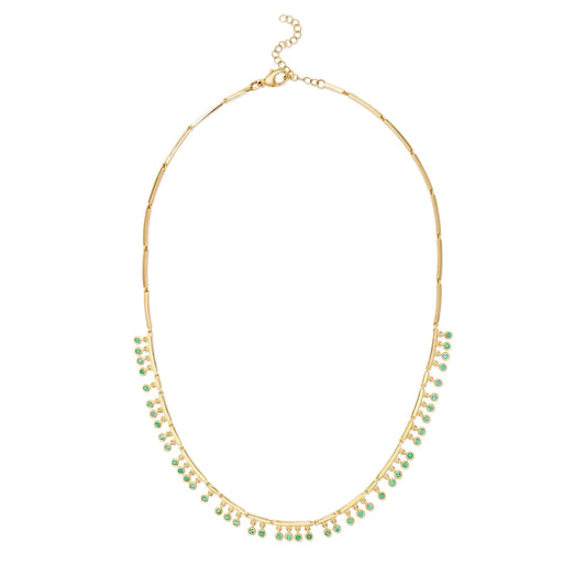 Jupe Necklace with Emeralds
