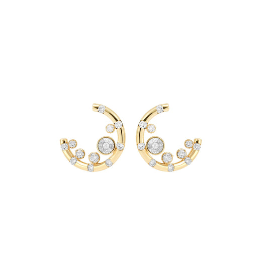 Kinetic Earrings with Diamonds