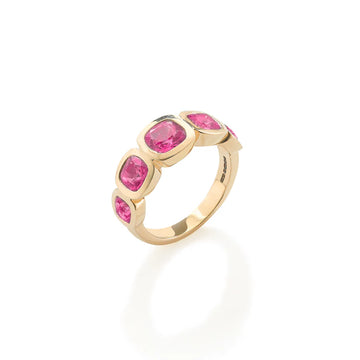 Marnie 5 Stone Ring - Rubellite