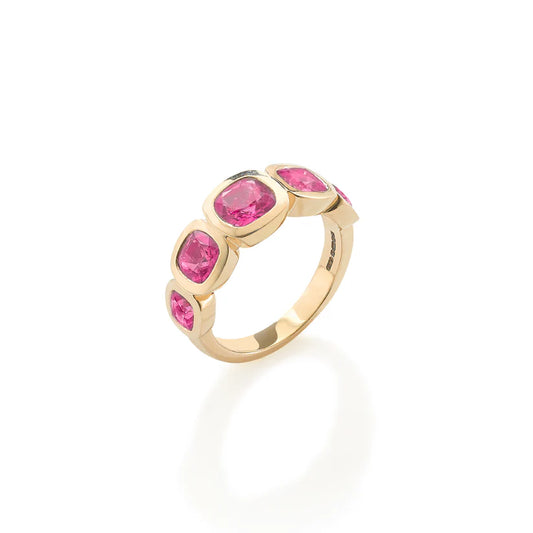 Marnie 5 Stone Ring - Rubellite