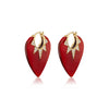 Classic Guitar Pick Carnelian Earrings