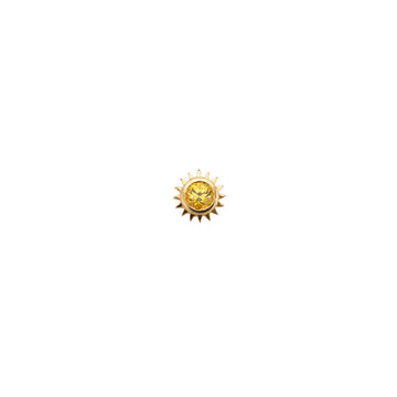 Sun Stud with Yellow Sapphire