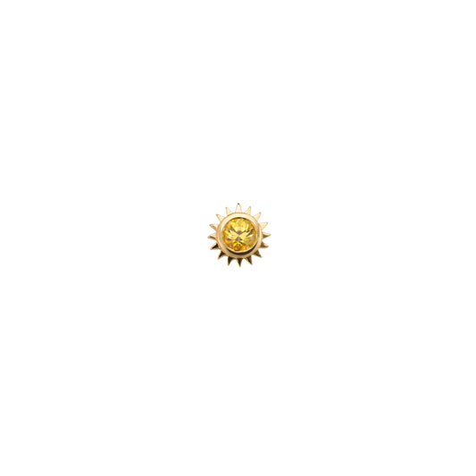 Sun Stud with Yellow Sapphire