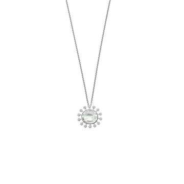 Daystar Rock Crystal and Diamond Sun Pendant