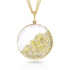 Big Boy Rose Cut Yellow Diamond Necklace