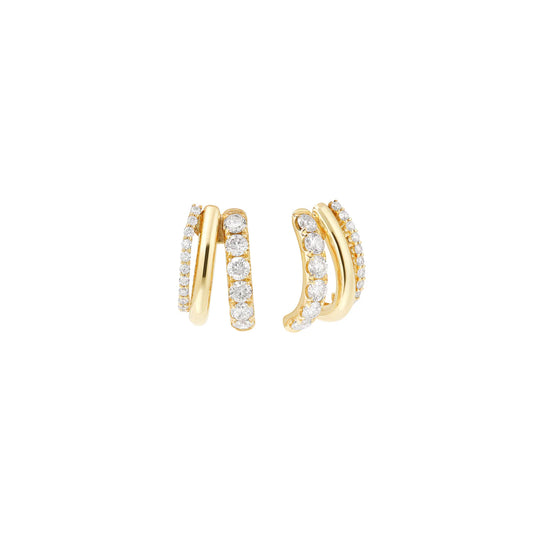 Treble Earrings with Diamonds