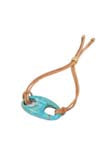 Turquoise Mariner Bracelet on Leather