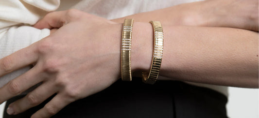 Blocks Maxi Band Bracelet - Matte Finish