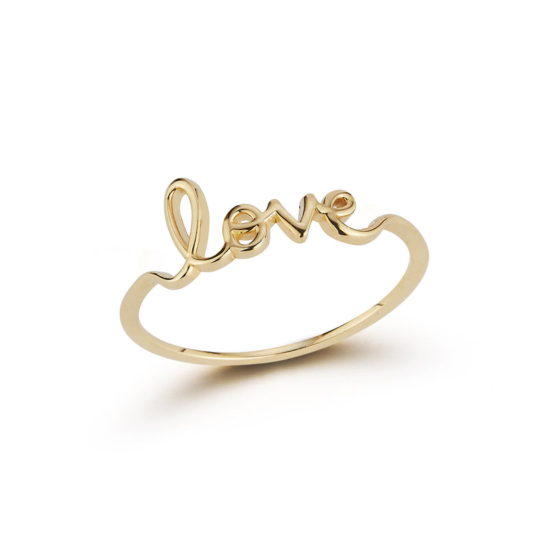 Pure Love Small Script Ring