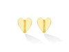 Yellow Gold Wings of Love Medium Folded Heart Studs