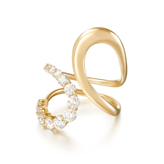 Aria Jane Ring with Partial Diamonds