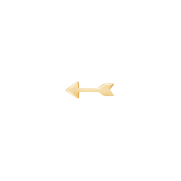 Simple Yellow Gold Arrow Stud
