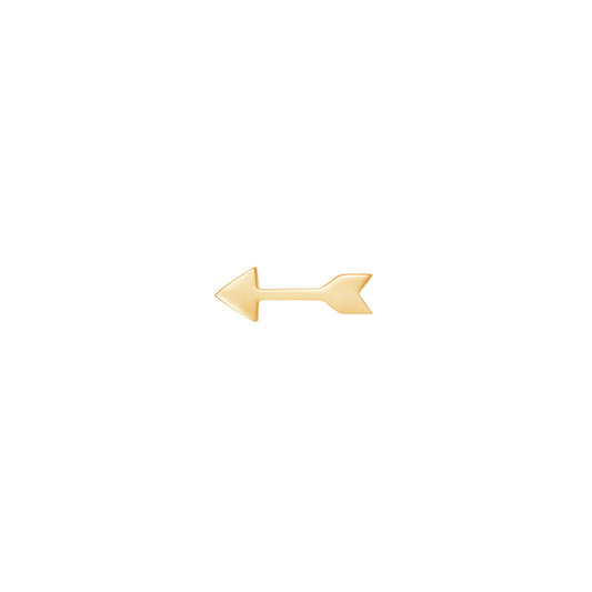 Simple Yellow Gold Arrow Stud