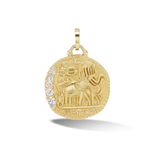 Elephant Quadriga Talisman Charm