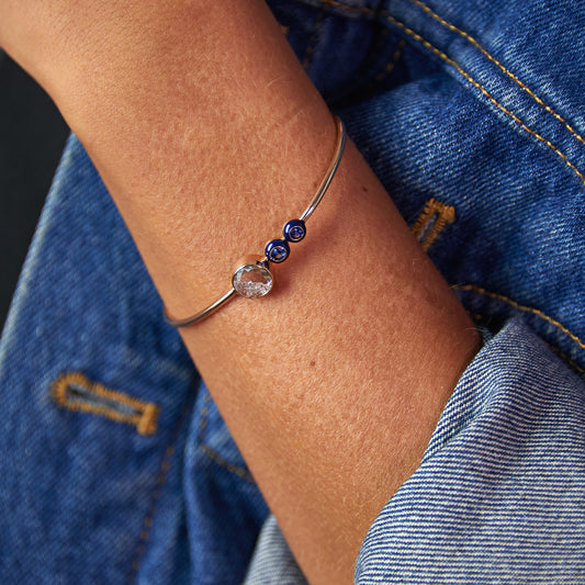 Orbita Sapphire and Enamel Cuff