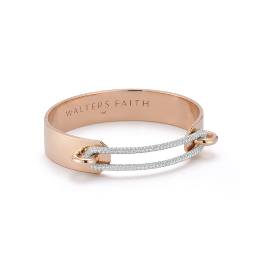 Morrell 18K Rose Gold and Diamond Cuff Bracelet