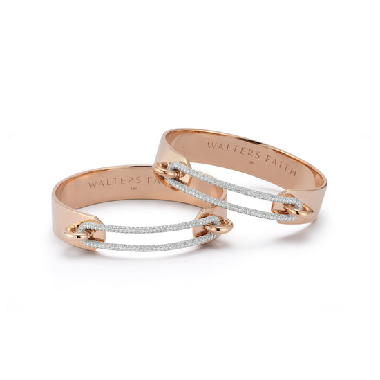 Morrell 18K Rose Gold and Diamond Cuff Bracelet