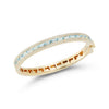Aquamarine & Diamond Origami Bangle