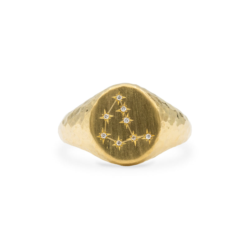 Capricorn Celestial Signet Ring