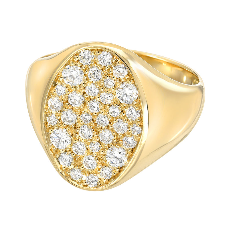 Galaxy Signet Ring with Diamonds