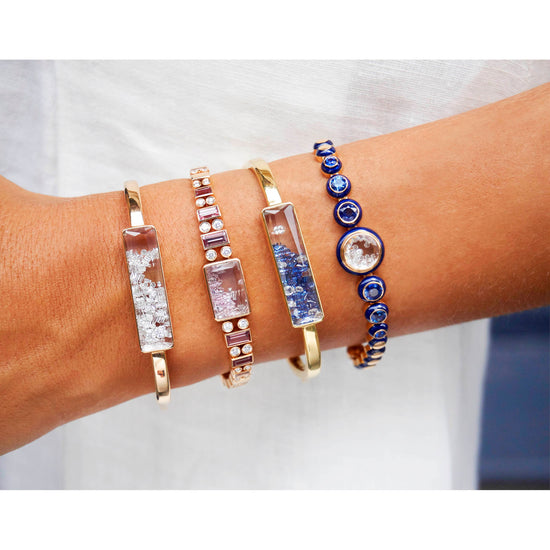 Blue Enamel Tennis Bracelet