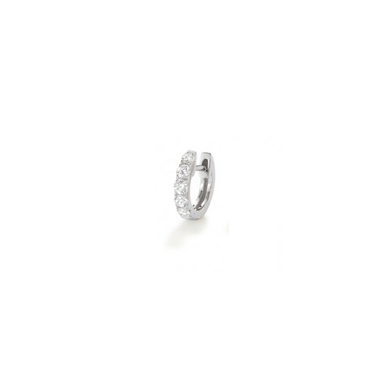 Medium Orb Hoop with Diamonds