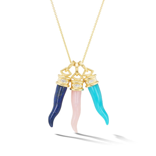 Cornicello Charm (Lapis)