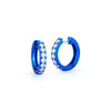 Diamond Huggies with Blue Rhodium