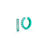 Diamond Huggies with Emerald Rhodium
