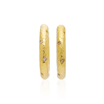 Gemmed Gabby Hoop Earrings