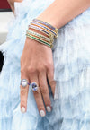 Tanzanite & Diamond Origami Bangle