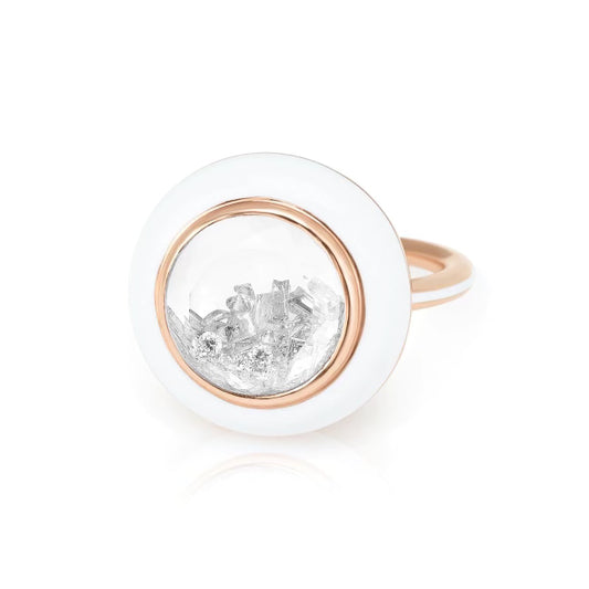 Diamond Donut Enamel Ring