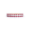 Diamond and Pink Rhodium Finish Band Ring