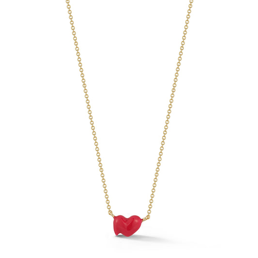 Red Dripping Heart Necklace