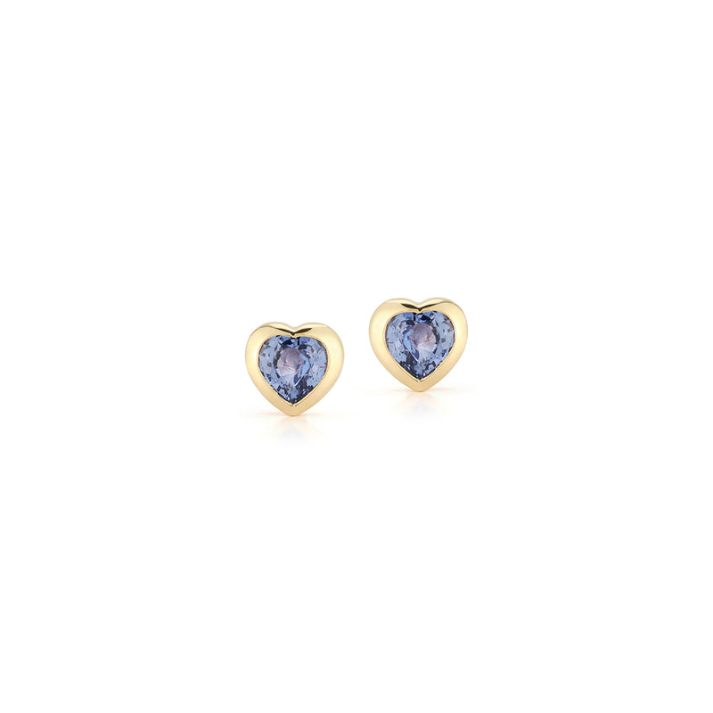 Small Blue Sapphire Stud Earrings