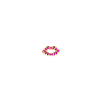 Pink Sapphire Lips Stud