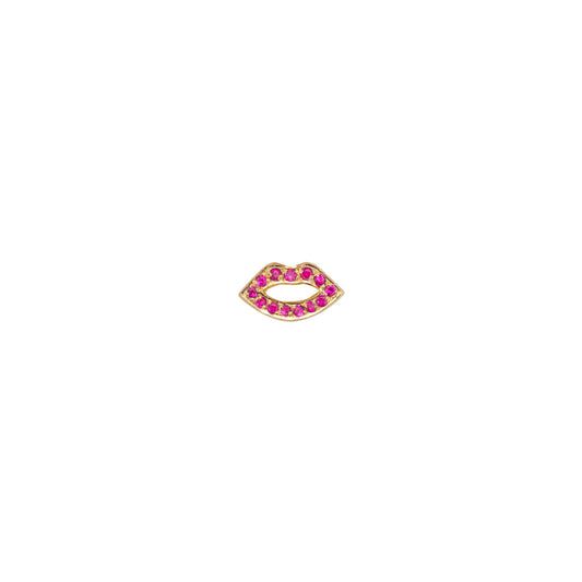 Pink Sapphire Lips Stud