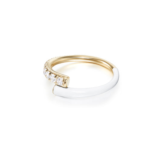 Lola Pinky Ring (White Enamel)