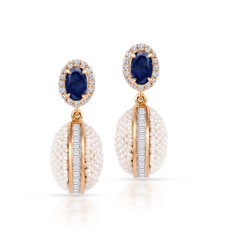 Blue Sapphire Bombay Earrings