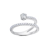 White Diamond Mega Swirl Ring
