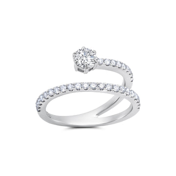 White Diamond Mega Swirl Ring