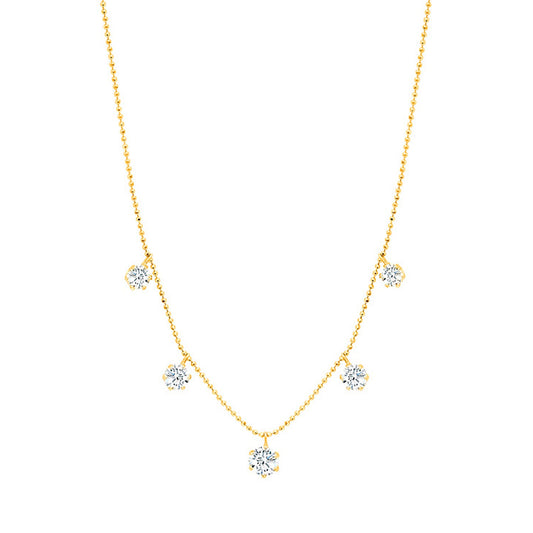 Large Floating Diamond Necklace
