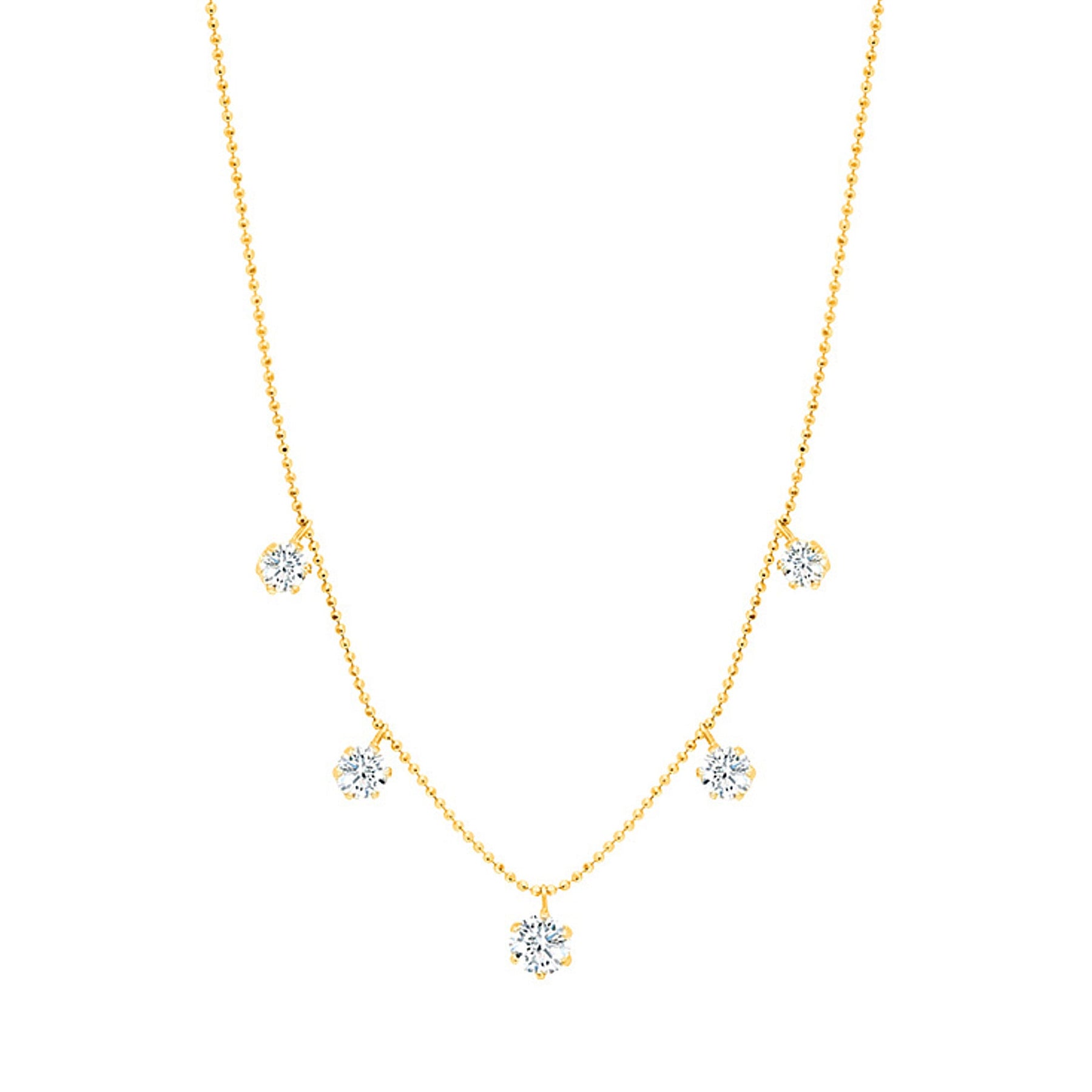Floating Diamond Tennis Necklace | sillyshinydiamonds