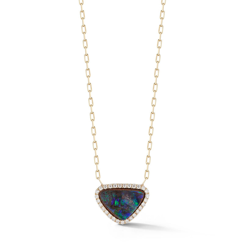 Triangle Boulder Opal Layering Necklace