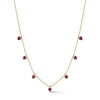 Rhodolite Garnet Floating Heart Necklace