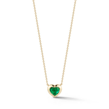 Small Emerald Heart Pendant